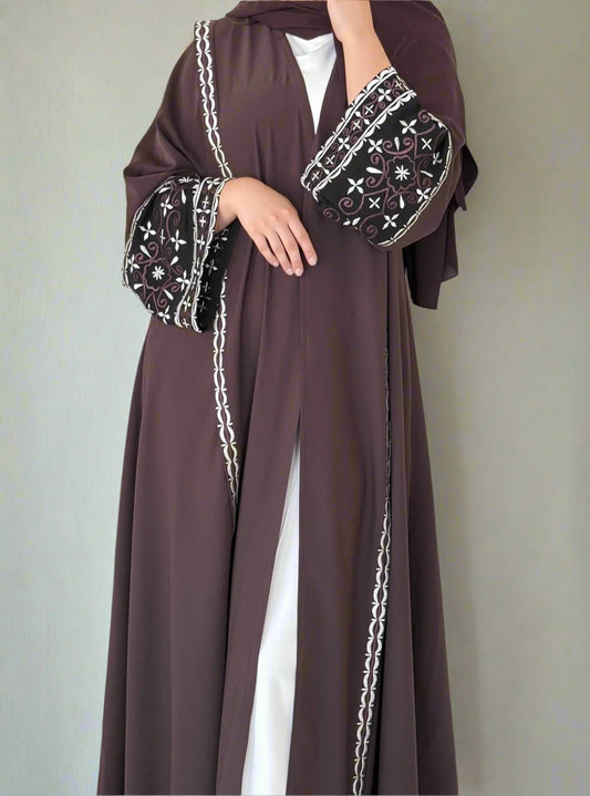 Abaya with elegan design & Matching Headscarf