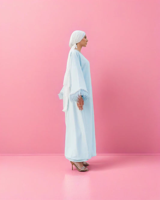 Ayah Elegant Embroidered Abaya – Modern Modest Wear for Women