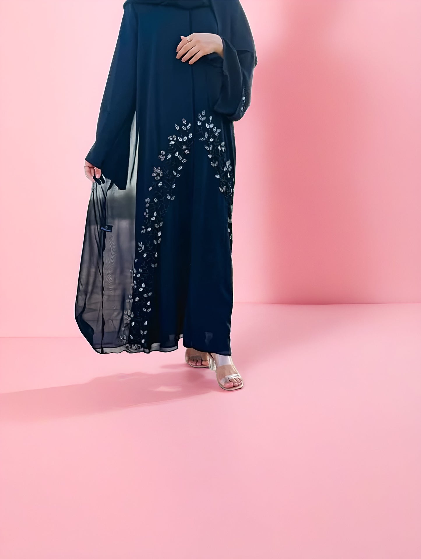 Chiffon Handwork Abaya – Elegant Daily Wear for Modest Style