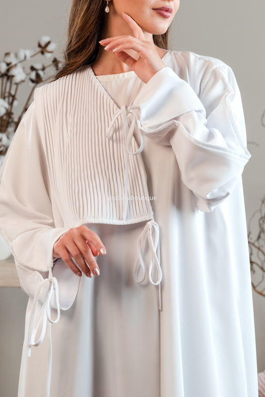 Hania White Abaya by Abayaboutique