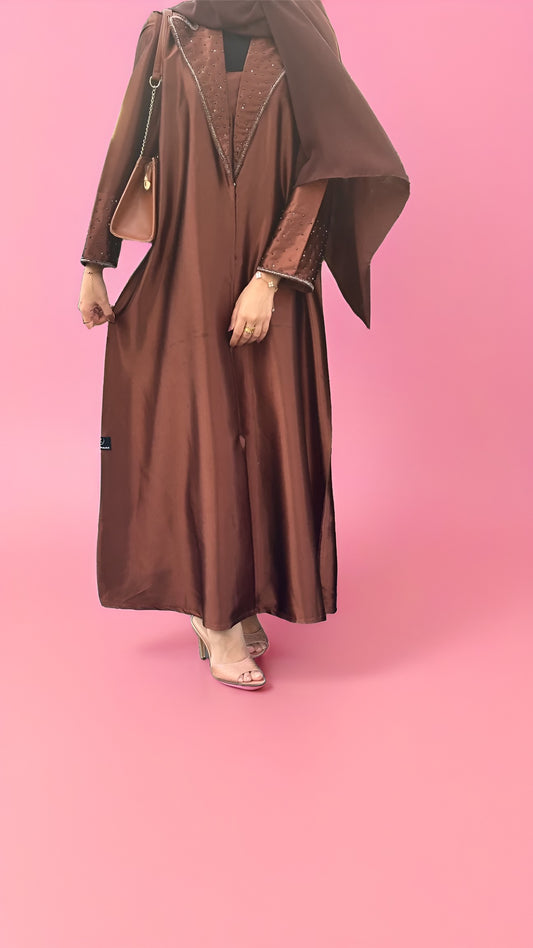Elegant Brown Abaya – Modest Designer Wear for Every Occasion