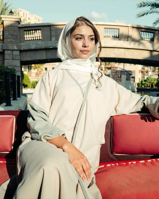 Elegant Modern Abaya with Chic Detailing
