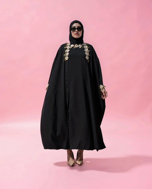 Ikram – Elegant Designer Abaya with Intricate Embroidery