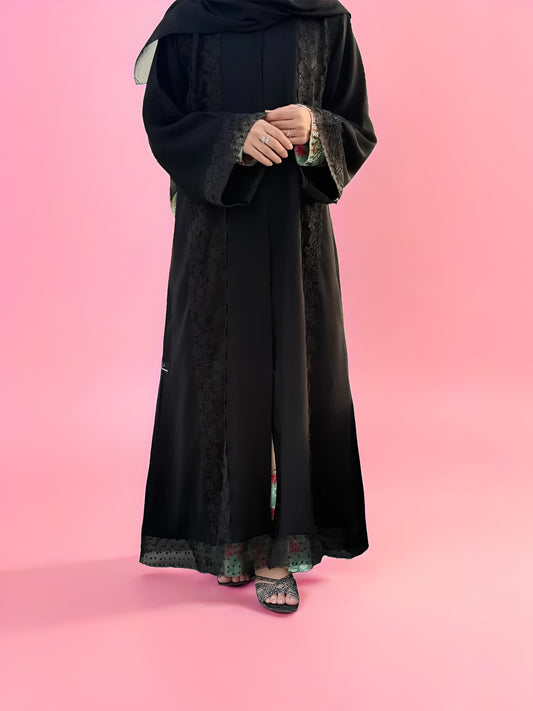 Latest Dantel Lace Abaya – Elegant Designer Modest Wear 2025