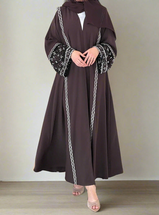 Abaya with elegan design & Matching Headscarf