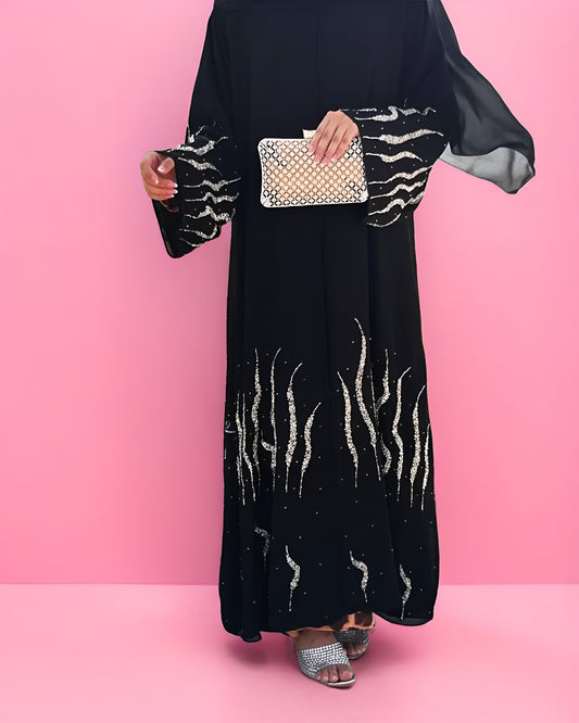 Luxury Statement Abaya – Handcrafted Elegance for Women