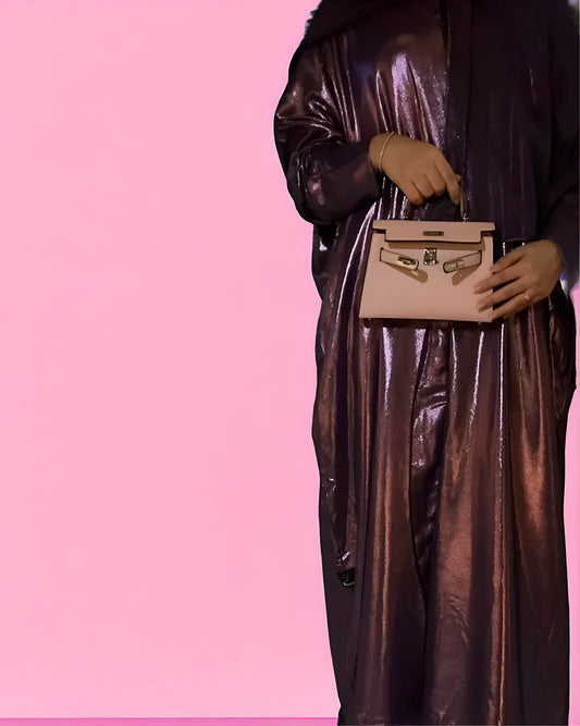 Glamorous Chiffon Abaya – Lightweight Shine for Elegant Looks