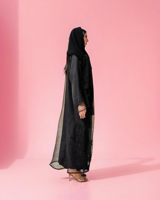Zayna – Elegant Black Abaya with Embroidery | Modest Luxury Wear