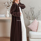 Tehzib  Brown Coat Abaya by Abayaboutique