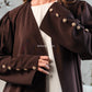 Tehzib  Brown Coat Abaya by Abayaboutique