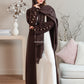 Tehzib  Brown Coat Abaya by Abayaboutique