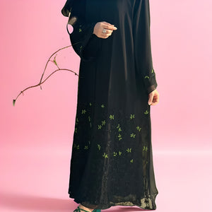 strapless open back dress Elegant Party Wear Abaya – Fancy & Modest Occasion Dress